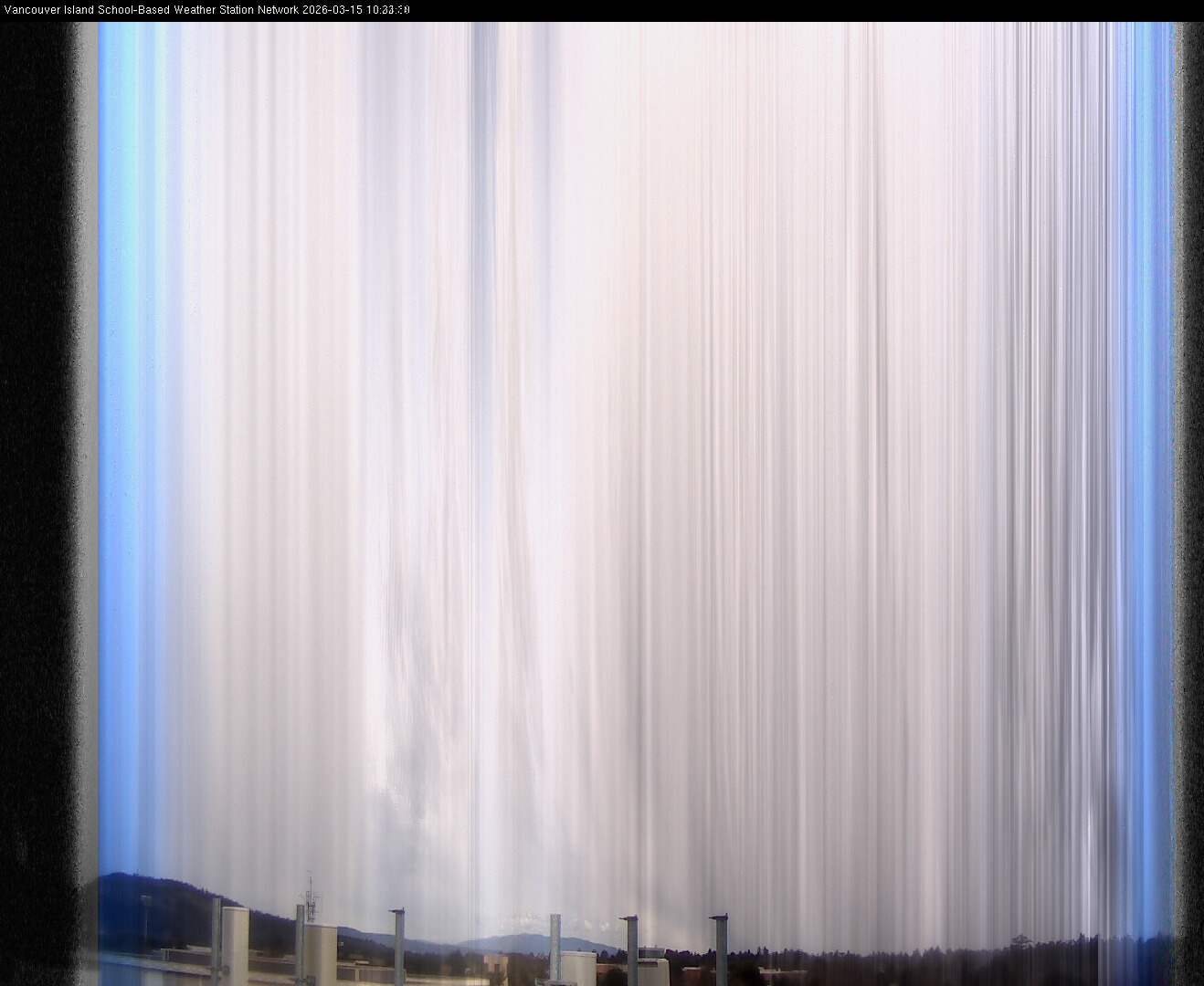 2026-03-15 image of the sky seen from UVic, each column of pixels is a different minute, keogram