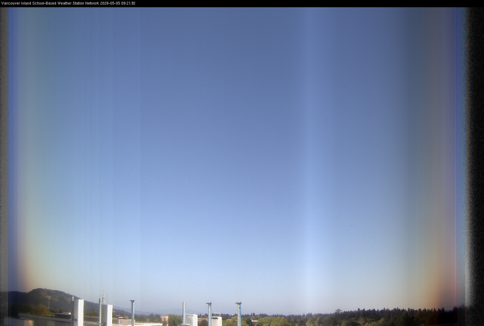 2026-05-05 image of the sky seen from UVic, each column of pixels is a different minute, keogram