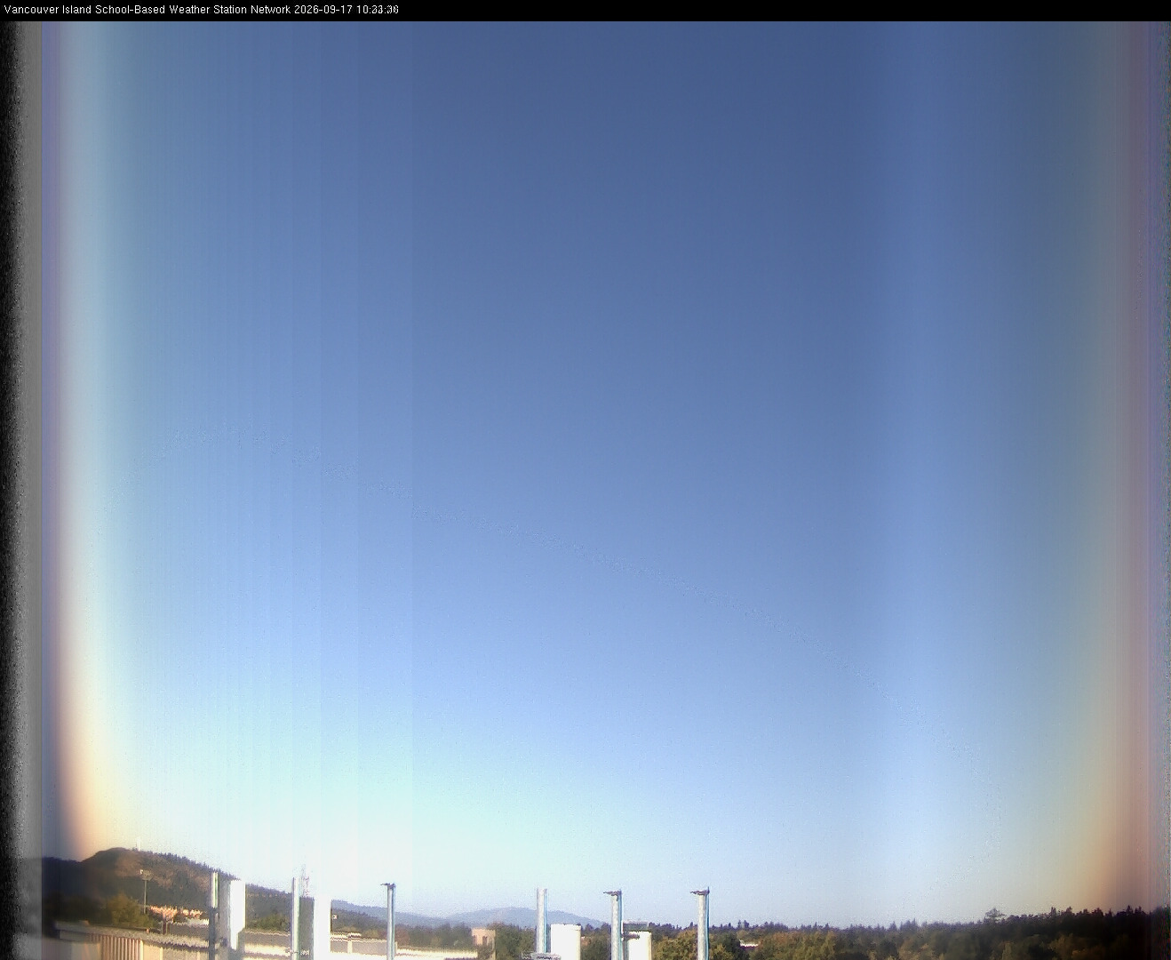 2026-09-17 image of the sky seen from UVic, each column of pixels is a different minute, keogram
